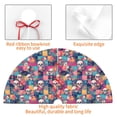 thumbnail image 4 of Rateoe Skull flower leaf Plaid Print Christmas Tree Skirt 30" for Xmas Holiday New Year Party Circle Tree Mat Ornaments Decoration, 4 of 7