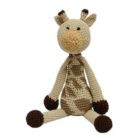 Giraffe Stuffed Toy - Cream-Brown Giraffe Handmade Amigurumi Stuffed Toy Knit Crochet Doll VAC