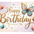 thumbnail image 4 of Yatrandify Butterfly Decoration Happy Birthday Glitter Letter Banner for Birthday Party Kids Celebration, 4 of 8