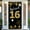 Black gold, variant on Sweet 16 Birthday Backdrop Door Banner, 16th Birthday Decorations for Girls Boys Black Gold, Sweet Sixteen Photo Booth Props, 16 Party Sign for Outdoor Indoor Supplies