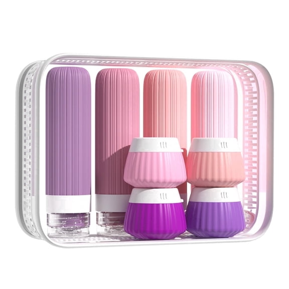 Amaopus 14 Pack Travel Bottles for Toiletries - 3 oz Tsa Approved Travel Size Toiletries with Clear Bag- Travel Container for Toiletry - Leak Proof Silicone Squeezable Creams Jars (90ML 40ML)