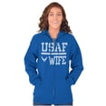 thumbnail image 3 of US Air Force USAF Wife Spouse Zip Hoodie Sweatshirt Women Brisco Brands S, 3 of 6