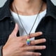 thumbnail image 1 of Joyería Colgante Rectangular Collar de Acero Inoxidable Acero Titanio Gotero Accesorios un collar, 1 of 5