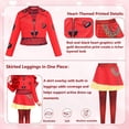 thumbnail image 2 of KAWELL Princess Red Costumes Outfits with Gloves Halloween Wonderland Cosplay Dress Up 4-13 Years, 2 of 8