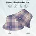 thumbnail image 5 of Kll Heart Check Plaid Bucket Hat For Women Men Packable Travel Beach Sun Hat Outdoor Rave Accessories Reflective Fisherman Cap, 5 of 9