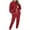 Red, variant on Viadha Pants Sets Women 2 Piece Outfits Women Sweatsuits 2 Piece Outfits Crew Neck Sweatshirt Sweatpant Tracksuit Fall Irregular Hem Pullover Sets