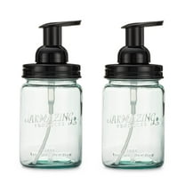Jarmazing Products Vintage Blue Glass Mason Jar Foaming Dispenser – Two-Pack