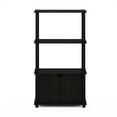 thumbnail image 4 of Furinno Go Green 4-Tier Multipurpose Display Shelf with Door, Espresso/Black, 4 of 6