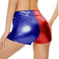 thumbnail image 3 of HSHDLDF Womens Metallic Booty Shorts High Waisted Shiny Rave Bottoms for Dance Festival Costumes, 3 of 5