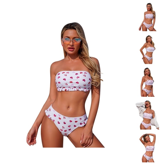 Bikini Sets for Women Floral Print Tankini Womens Two Piece Swimsuits Separates Bathing Outfit