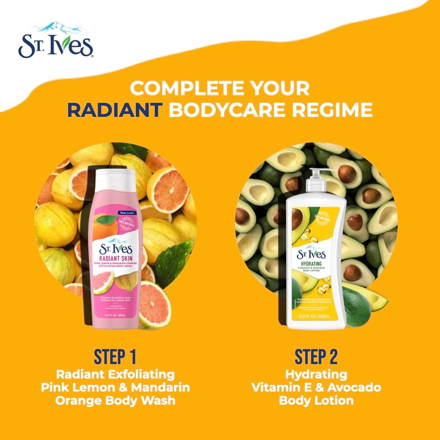 St. Ives Hydrating Hand & Body Lotion Vitamin E & Avocado 21 oz - 2 Pack