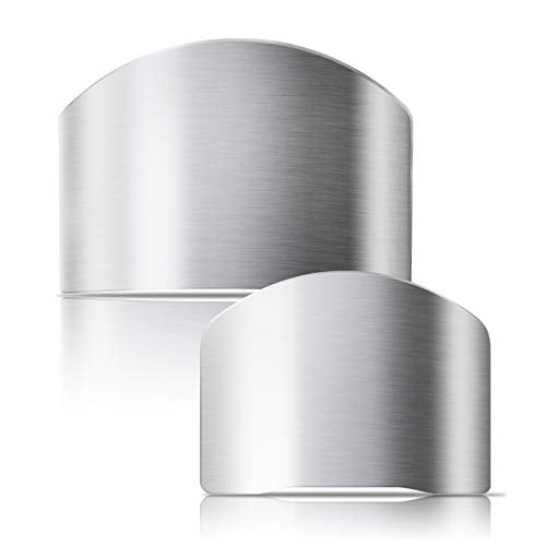 Details about   2 Ct Stainless Steel Finger Guards For Cutting Vegetables Fruits 