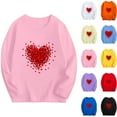 thumbnail image 3 of CHEEREAM Kids Girl Love Heart Shirts Casual Long Sleeve Valentine's Day Graphic Pullover Tees Shirt for 3-10 Years, 3 of 3