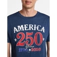 thumbnail image 4 of Americana Men's and Big Men's America 250 Graphic Tee Shirt from Way to Celebrate, Sizes XS-3XLT, 4 of 5