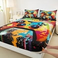 thumbnail image 3 of Castle Fairy Video Game Boy 4pcs Bed Sheets,Abstract Gamepads King Sheets,Watercolor Splash Super Cozy Sheet Set,Luxury Bedroom Decor, 3 of 7