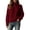 Wine, variant on XUNKUSGA Womens Turtleneck Sweater Classic Solid Color Chunky Knit Pullover Sweaters Loose Casual Long Sleeve Fall Winter Tops Soft Warm Cozy Sweaters for Women Daily Wear,Size S