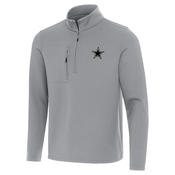 Men's Antigua Gray Dallas Cowboys Insider Quarter-Zip Jacket