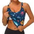 thumbnail image 4 of Lsque Ocean Floor Animals Printed Women'S Sports Bra, Compression, Moisture Wicking, High-Impact Sports Bra For Women,Supportive sports bra-Medium, 4 of 9