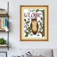 thumbnail image 3 of DIY hecho a mano Be Wise Owl estampado Kit de Kits de decoración del hogar Sunnimix Kits de punto de cruz estampado, 3 of 8