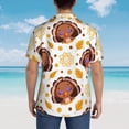 thumbnail image 3 of Lsque Fall Turkey pattern Hawaiian Shirt for Men, Unisex Summer Beach Casual Short Sleeve Button Down Shirts-Medium, 3 of 9