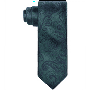Tallia Men's Slim Tonal Paisley Silk Tie Green Size Regular