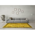 thumbnail image 3 of Ahgly Company Machine Washable Indoor Rectangle Persian Yellow Traditional Area Rugs, 7' x 10', 3 of 4