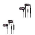 thumbnail image 4 of Tholdsy Auriculares con cable en el oído Auriculares con reducción de ruido Auriculares universales para viajes deportivos para caminar con negro + rosa 2piezas, 4 of 6
