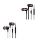 thumbnail image 4 of Matsuzay Auricular con cable In-Ear Reducción de ruido Reproducción de música portátil Video Teléfono inteligente Auriculares para negro + rosa 2Conjunto, 4 of 6
