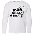 thumbnail image 3 of Inktastic I Hooked Nana's Heart with Fishing Rod Long Sleeve Youth T-Shirt, 3 of 5