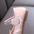 thumbnail image 6 of SGFCWSX Girls Dress Shoes Kids Rhinestone Pearl Bow Ankle Strap Sparkly Wedding Party Flower Girl Shoes Pink Size 11 Little Kids, 6 of 10