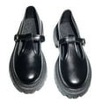 thumbnail image 4 of CHICVOMEY Mary Jane Shoes for Women Chunky Heel Lug Sole Mary Jane Flats with T-Strap Buckle for Work & Wedding Dressy Mary Jane Pumps, 4 of 9