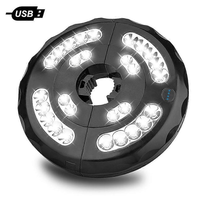 Parasol Light, 28LED Parasol Lights 3 Modes Rechargeable Lighting Parasols Light and Large Umbrella(White)
