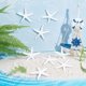 thumbnail image 2 of Estrellas de mar de 2,2 pulgadas con forma de lápiz, 16 piezas, adornos náuticos de resina para playa, bodas, fiestas, árboles de Navidad y hogar., 2 of 8