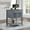Gray, variant on Mobile Rolling Kitchen Trolley Serving Cart With Underneath Drawer Slide Out Storage Basket