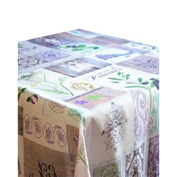 Air de Provence100% Polyester, Stain Resistant Tablecloth Circle Diameter 63 inch