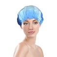 thumbnail image 3 of YFYANG Women's Double Waterproof Shower Cap, Blue Landscape Art Reusable Hair Cap for All Hair Styles and Head Sizes, 3 of 9