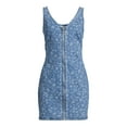 thumbnail image 4 of No Boundaries Juniors' Zip Front Denim Dress, 4 of 5