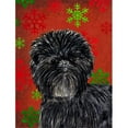 thumbnail image 1 of Carolines Treasures SS4718CHF Affenpinscher Rouge Vert Flocons de Neige Drapeau de Noël Toile Maison Taille, 1 of 4