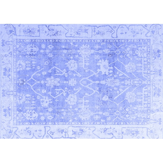 Ahgly Company Indoor Rectangle Oriental Blue Traditional Area Rugs, 2' x 5'