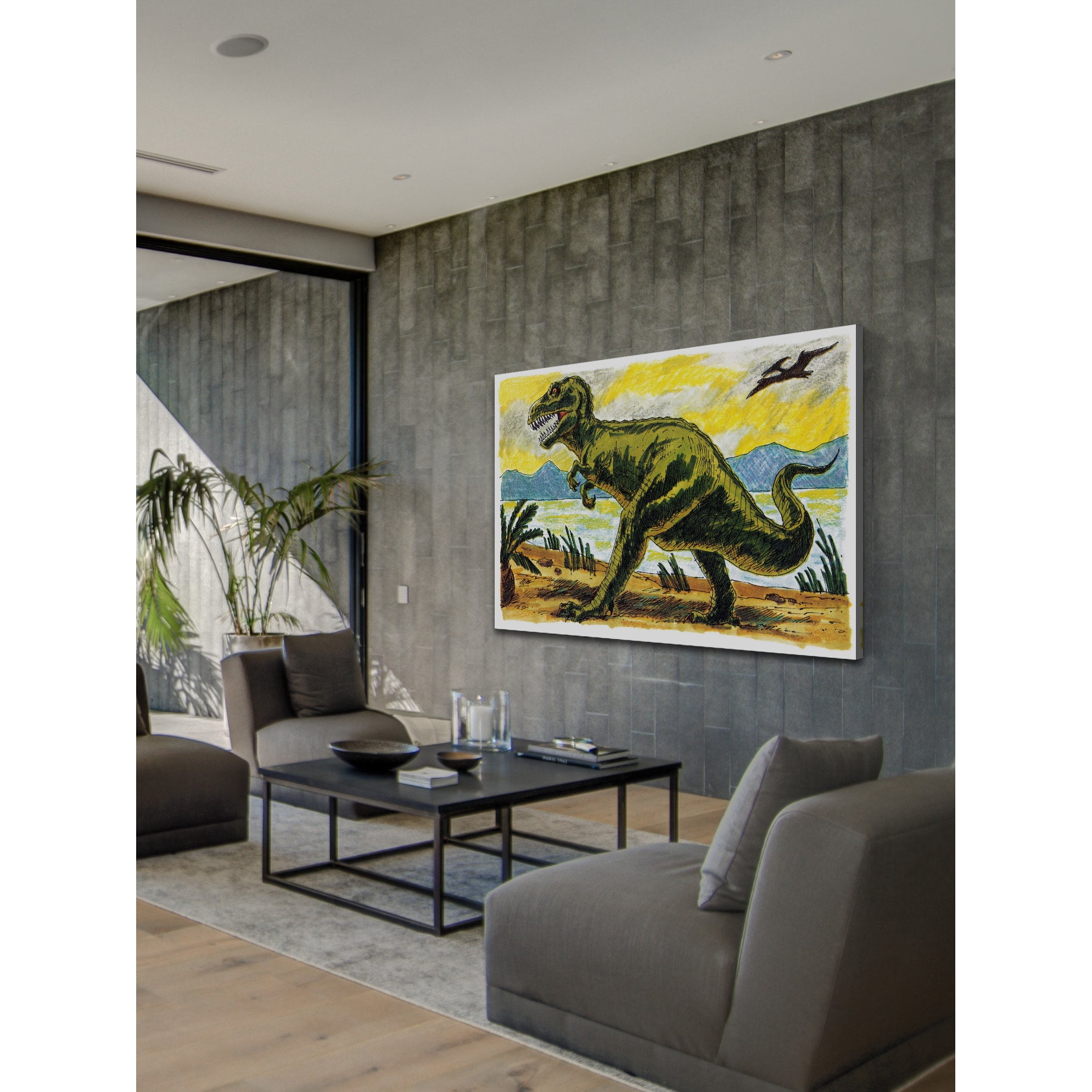 Marmont Hill "Tyrannosaur II" by Curtis Painting Print on Canvas