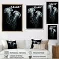 thumbnail image 4 of Designart "Monochrome Drifters Of The Deep I" Coastal Coral Under Water Floater Framed Canvas Prints, 4 of 5