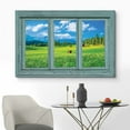 thumbnail image 2 of wall26 Canvas Print Wall Art Window View of Green Valley Meadow Cabins Nature Wilderness Photography Modern Art Rustic Scenic Colorful Ultra for Living Room, Bedroom, Office - 16"x24", 2 of 5