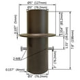 thumbnail image 2 of Chiuer Light Pole Reducer, Reduce 4" or 5" Round Pole to 3" Pole, Insert Round Pole Adaptor 5 inch to 3 inch Tenon, 2 of 3