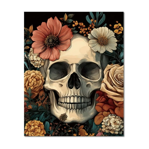 Paint by Number DIY Paint by Numbers Kit for Kids & Adults Beginner DIY Acrylic Painting Kits, 16x20 inch Christmas gifts（Skull）