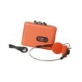 thumbnail image 4 of Kokiya Cassette Player Compact Sturdy with Headphones Lightweight Retro for Outdoor Orange, 4 of 9