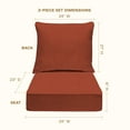 thumbnail image 5 of Textured Solid Terracotta Deep Seating Cushion Set, 5 of 8