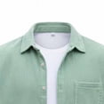 thumbnail image 6 of Vetsdori Mens Corduroy Tops Short Sleeve Big and Tall Work Button up Summer Pocket Casual Stylish Shirts for Men Collar, 6 of 7