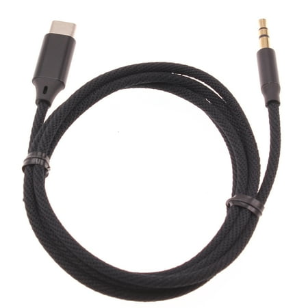 USB-C to 3.5mm Aux Cable for Orbic Myra 5G UW Magic 5G Phones - Audio Cord Car Stereo Aux-in Adapter Speaker Jack Wire Braided TYPE-C Q1R