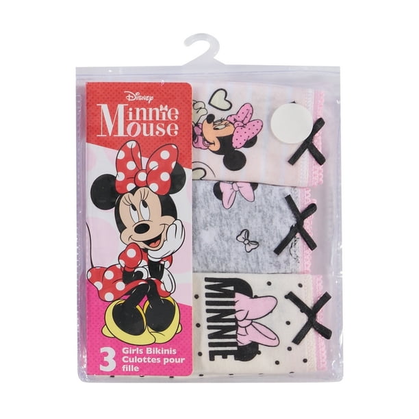 Disney Minnie Mouse Girls Underwear - Briefs 6-Pack Size 6