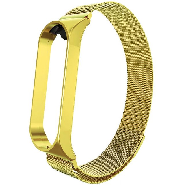 Adecuado para Mi Band 4 Correa Mi 3 Correa de muñeca de metal Correa de malla milanesa magnética de acero inoxidable de repuesto